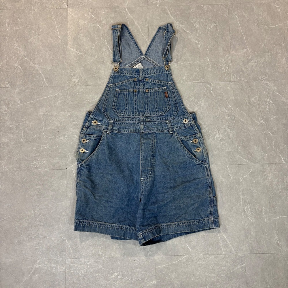 Vintage Jordache Fatigues Denim Shortalls Medium Wash Carpenter Overalls 5/35